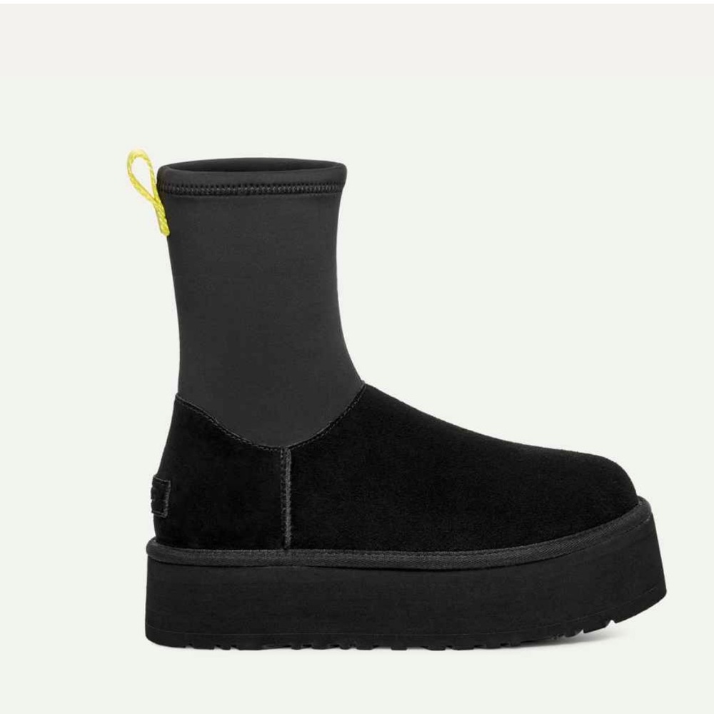 NEW.. UGG classic dipper Black Platform Ankle Boots size 10